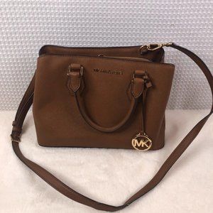 Michael Kors Leather Messenger Tote Purse